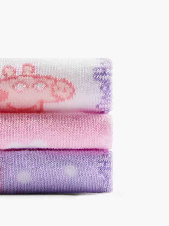 Peppa Pig 3er Pack Socken 4 Peppa Pig 3er Pack Socken – Bild 2